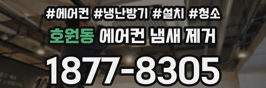 호원동 에어컨 냄새 제거