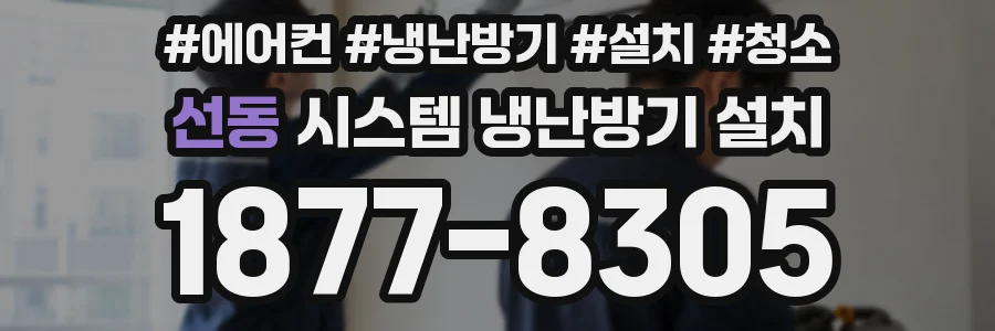선동 시스템 냉난방기 설치