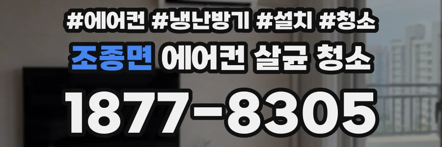 조종면 에어컨 살균 청소