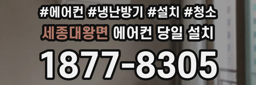 세종대왕면 에어컨 당일 설치
