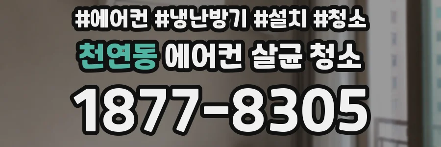 천연동 에어컨 살균 청소