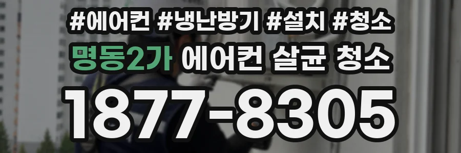 명동2가 에어컨 살균 청소