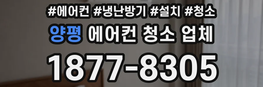 양평 에어컨 청소 업체