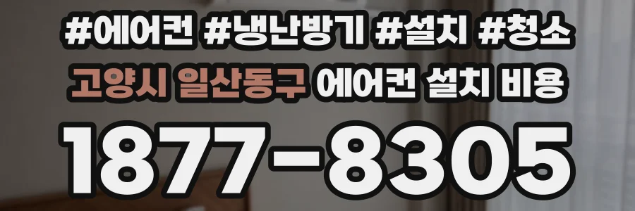 고양시 일산동구 에어컨 설치 비용
