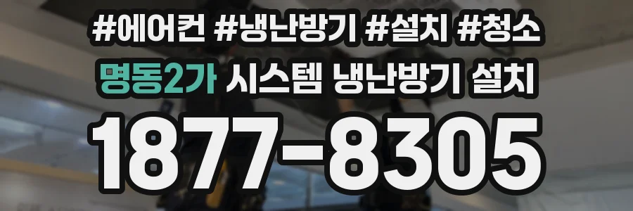 명동2가 시스템 냉난방기 설치