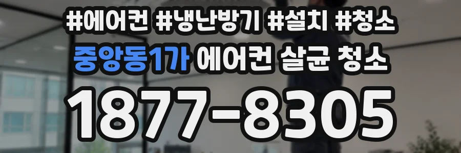 중앙동1가 에어컨 살균 청소