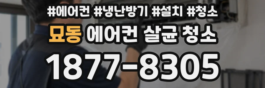 묘동 에어컨 살균 청소