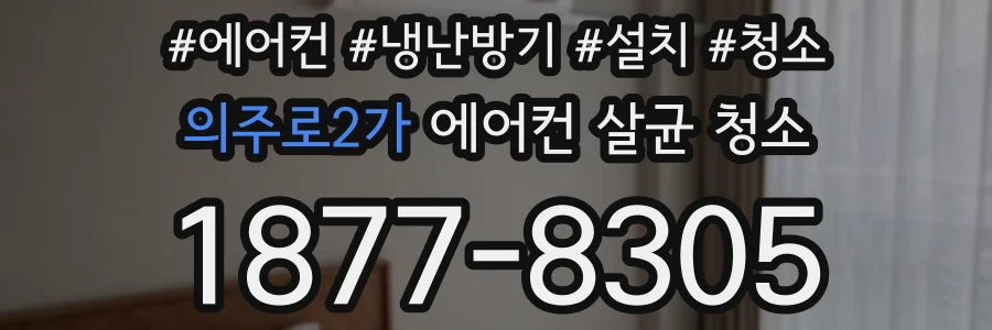 의주로2가 에어컨 살균 청소