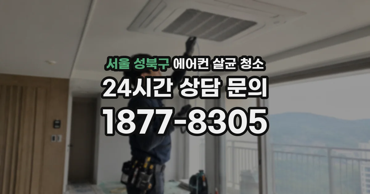 서울 성북구 에어컨 살균 청소