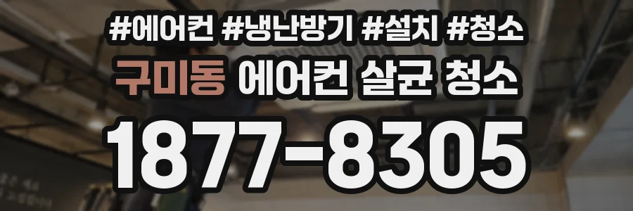 구미동 에어컨 살균 청소