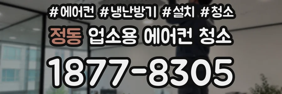 정동 업소용 에어컨 청소