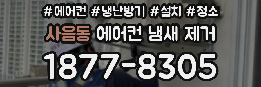 사음동 에어컨 냄새 제거