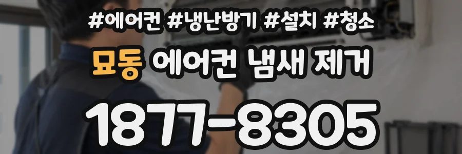 묘동 에어컨 냄새 제거
