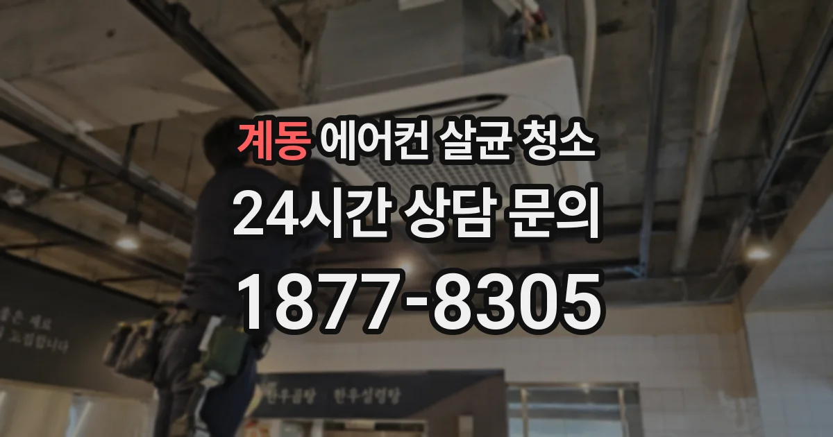 계동 에어컨 살균 청소