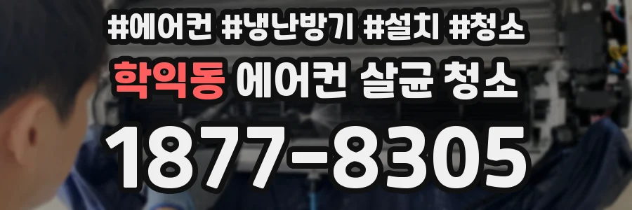 학익동 에어컨 살균 청소