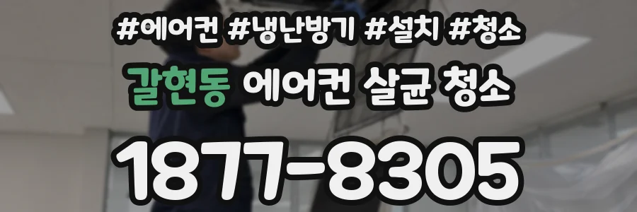 갈현동 에어컨 살균 청소