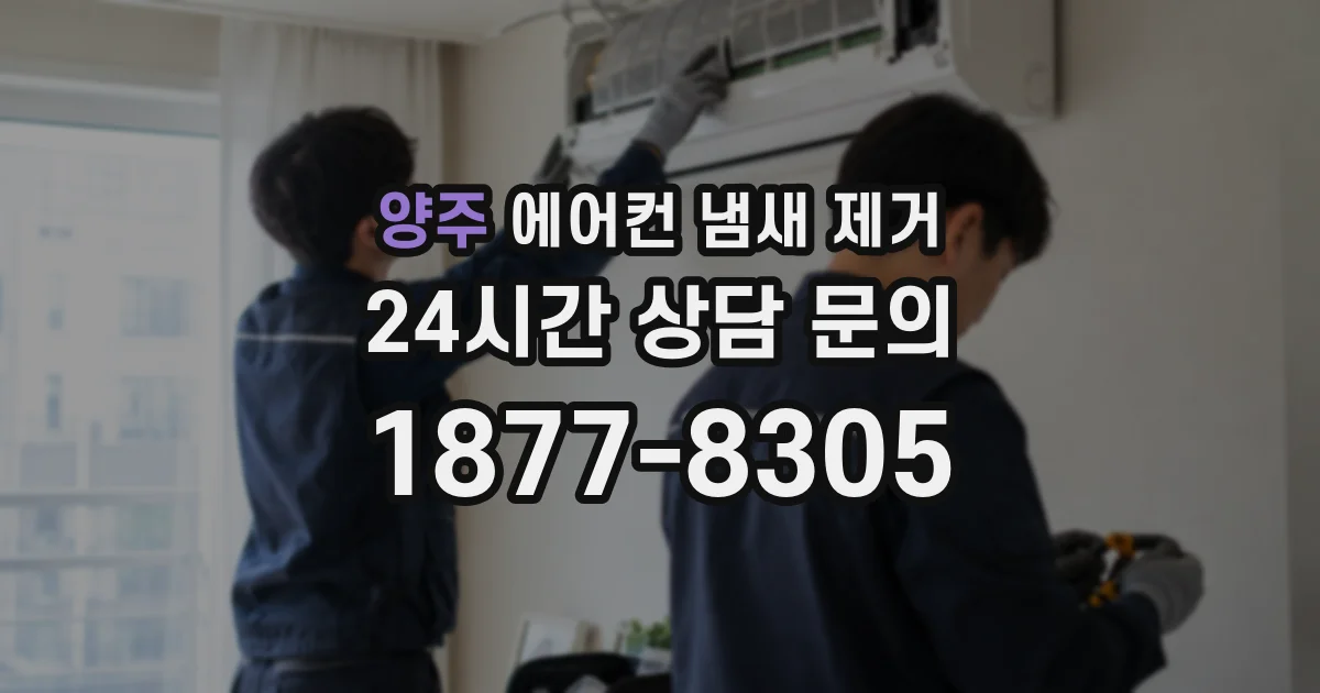 양주 에어컨 냄새 제거