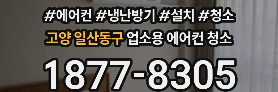고양 일산동구 업소용 에어컨 청소