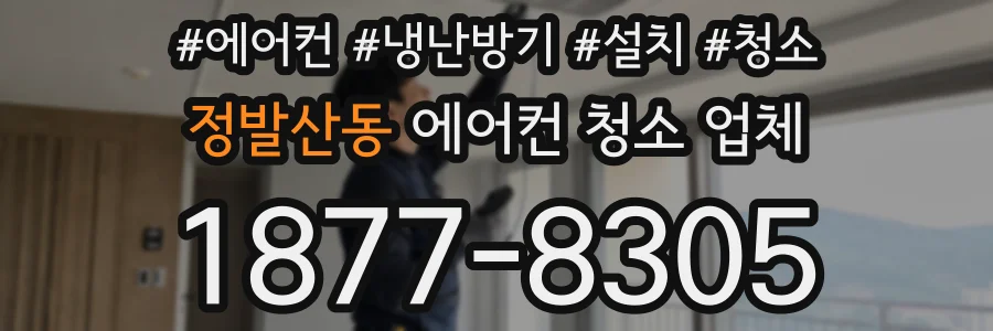 정발산동 에어컨 청소 업체