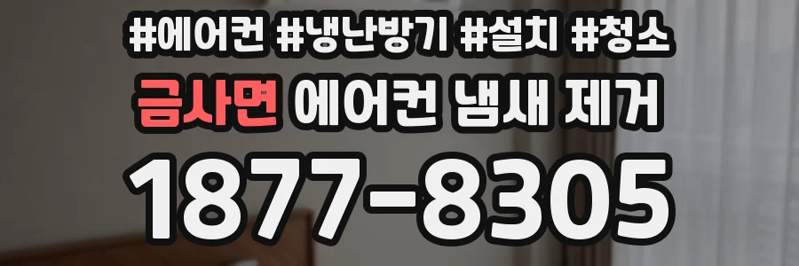 금사면 에어컨 냄새 제거