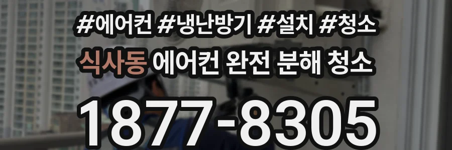 식사동 에어컨 완전 분해 청소