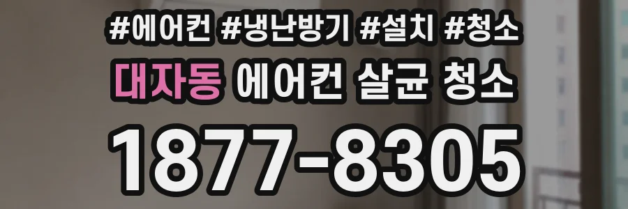 대자동 에어컨 살균 청소