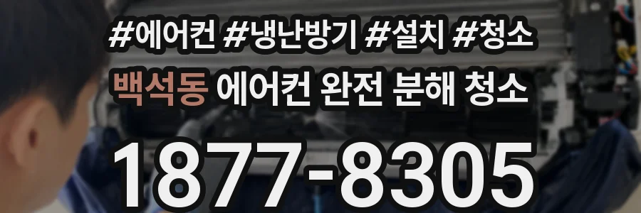 백석동 에어컨 완전 분해 청소