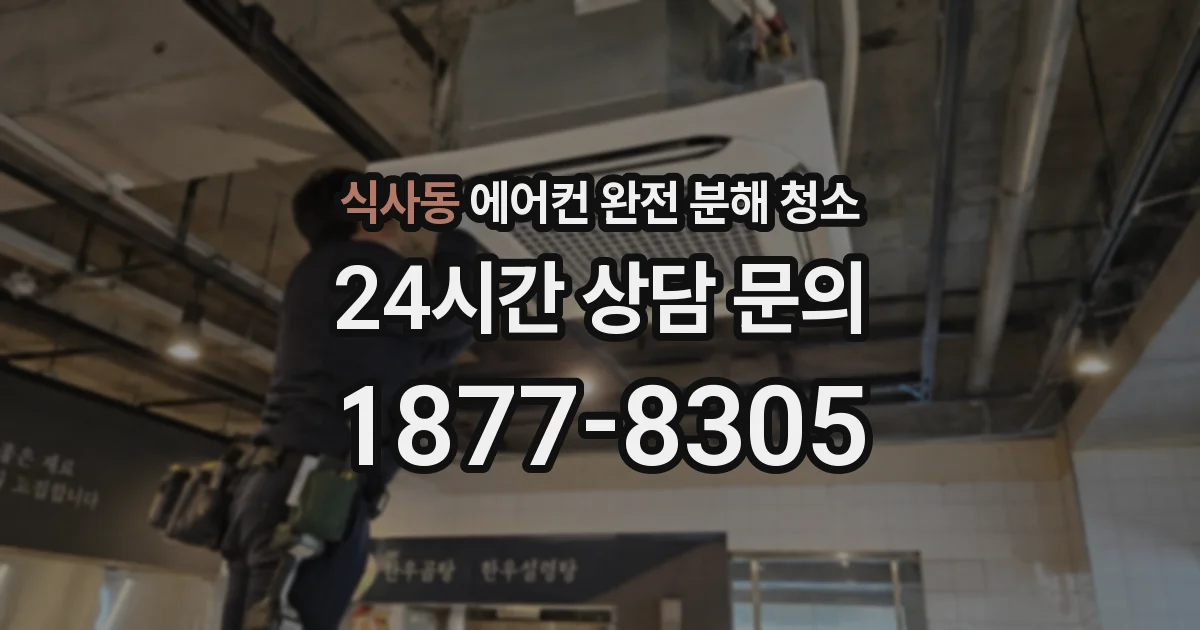 식사동 에어컨 완전 분해 청소