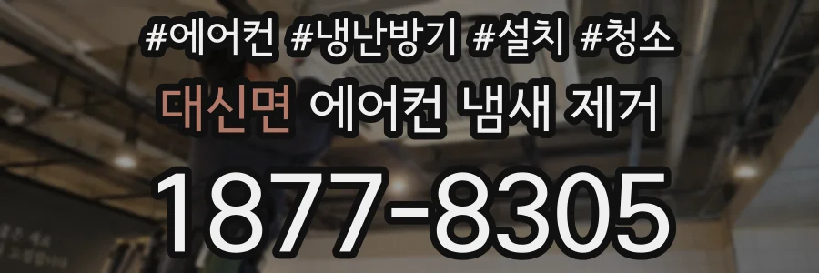 대신면 에어컨 냄새 제거