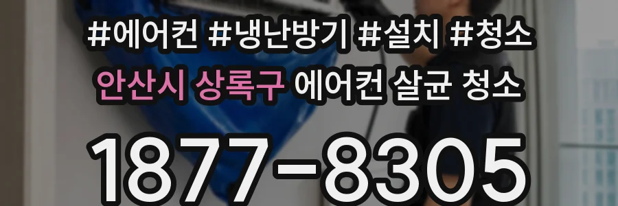 안산시 상록구 에어컨 살균 청소