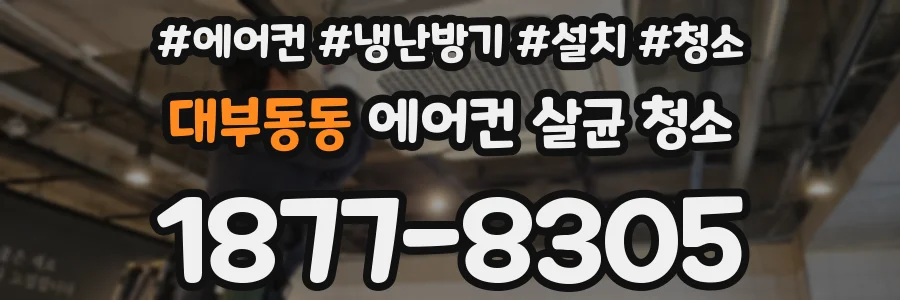 대부동동 에어컨 살균 청소