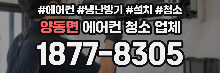 양동면 에어컨 청소 업체