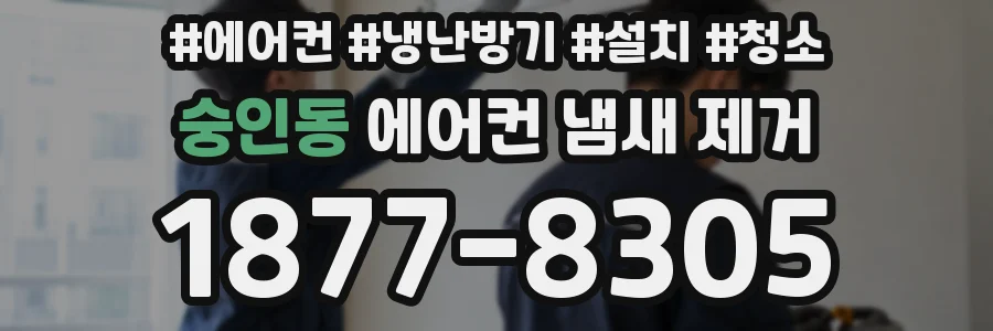 숭인동 에어컨 냄새 제거