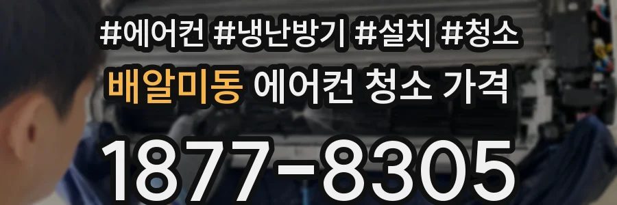 배알미동 에어컨 청소 가격