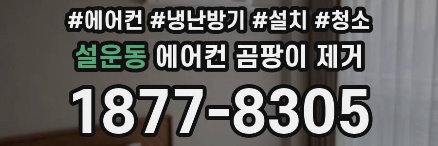 설운동 에어컨 곰팡이 제거