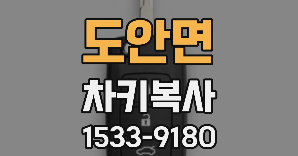 도안면 차키복사