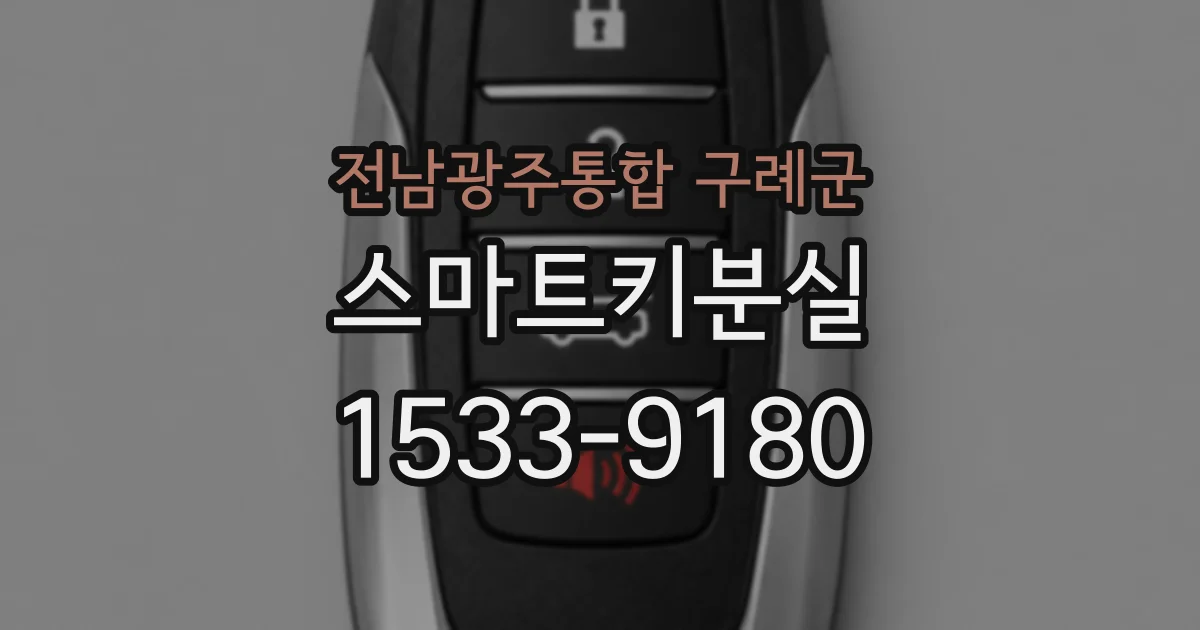 전남광주통합 구례군 스마트키분실