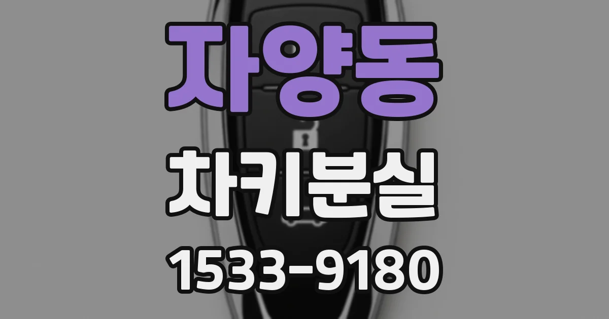 자양동 차키분실