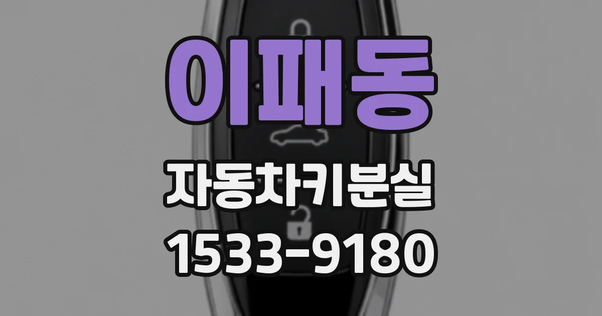 이패동 자동차키분실