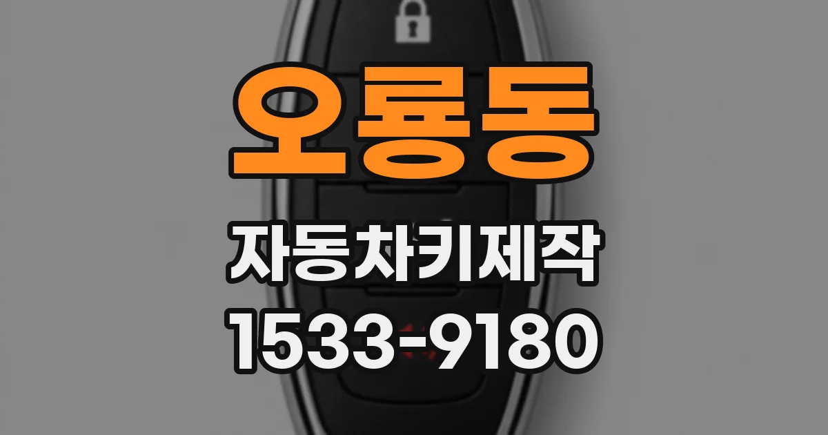 오룡동 자동차키제작
