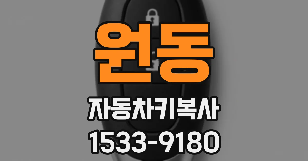 원동 자동차키복사