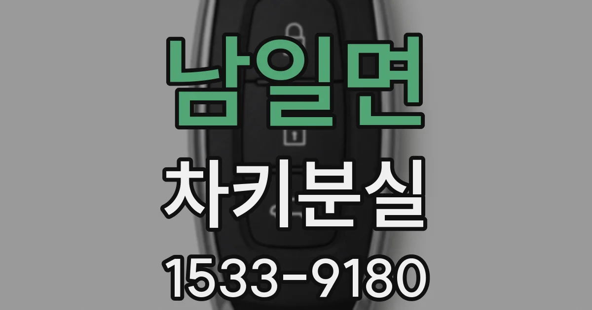 남일면 차키분실