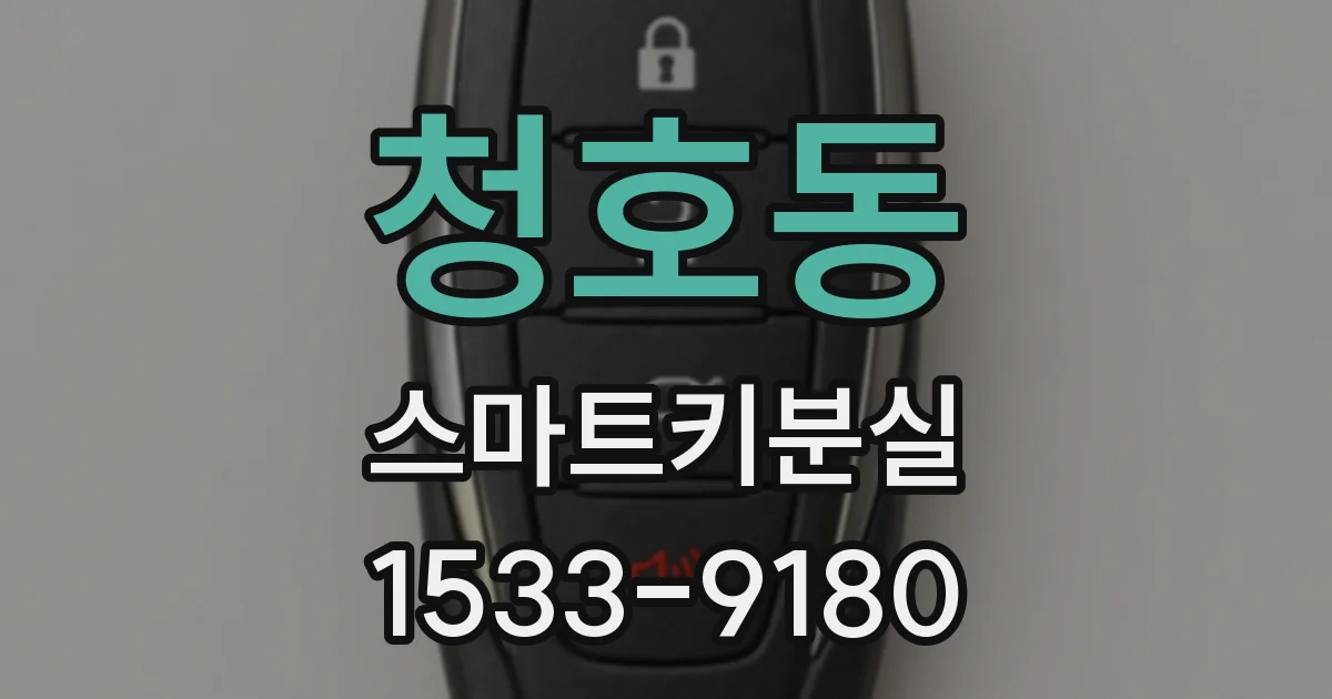 청호동 스마트키분실