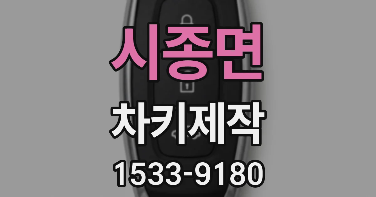 시종면 차키제작