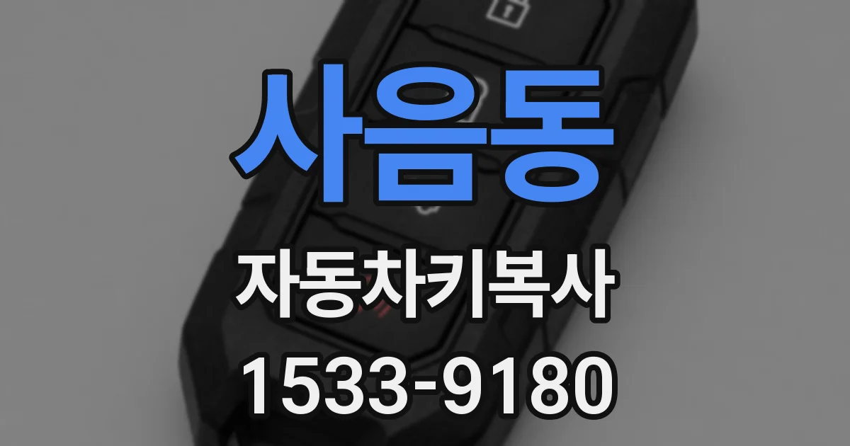 사음동 자동차키복사
