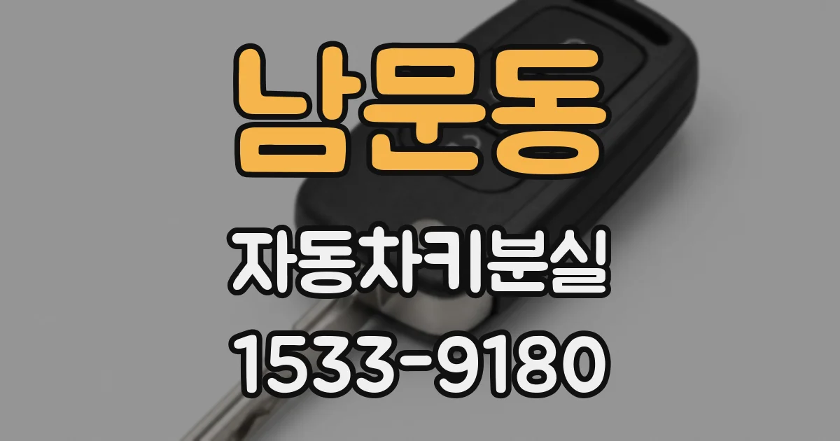 남문동 자동차키분실