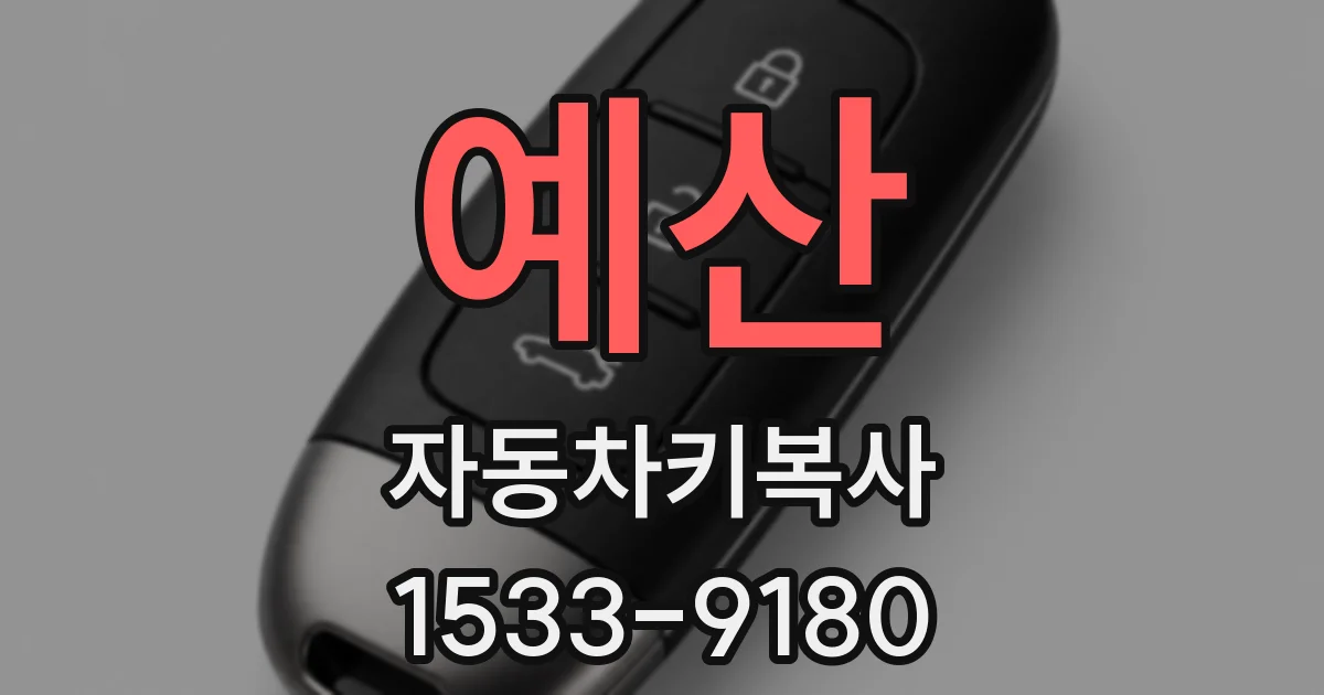 예산 자동차키복사