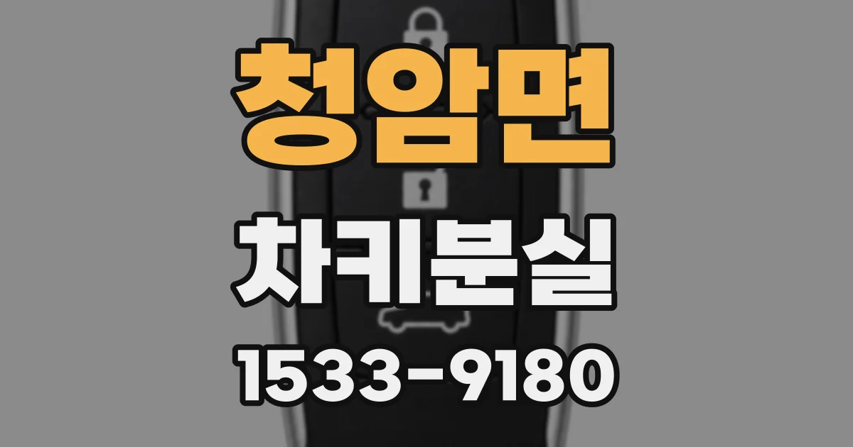 청암면 차키분실