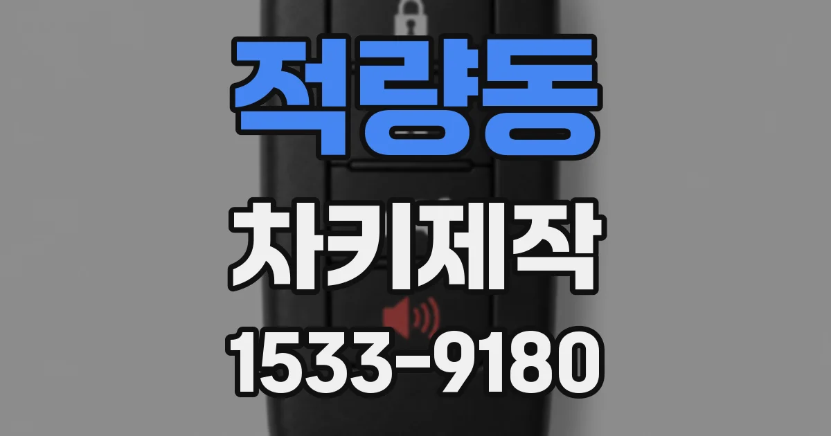 적량동 차키제작