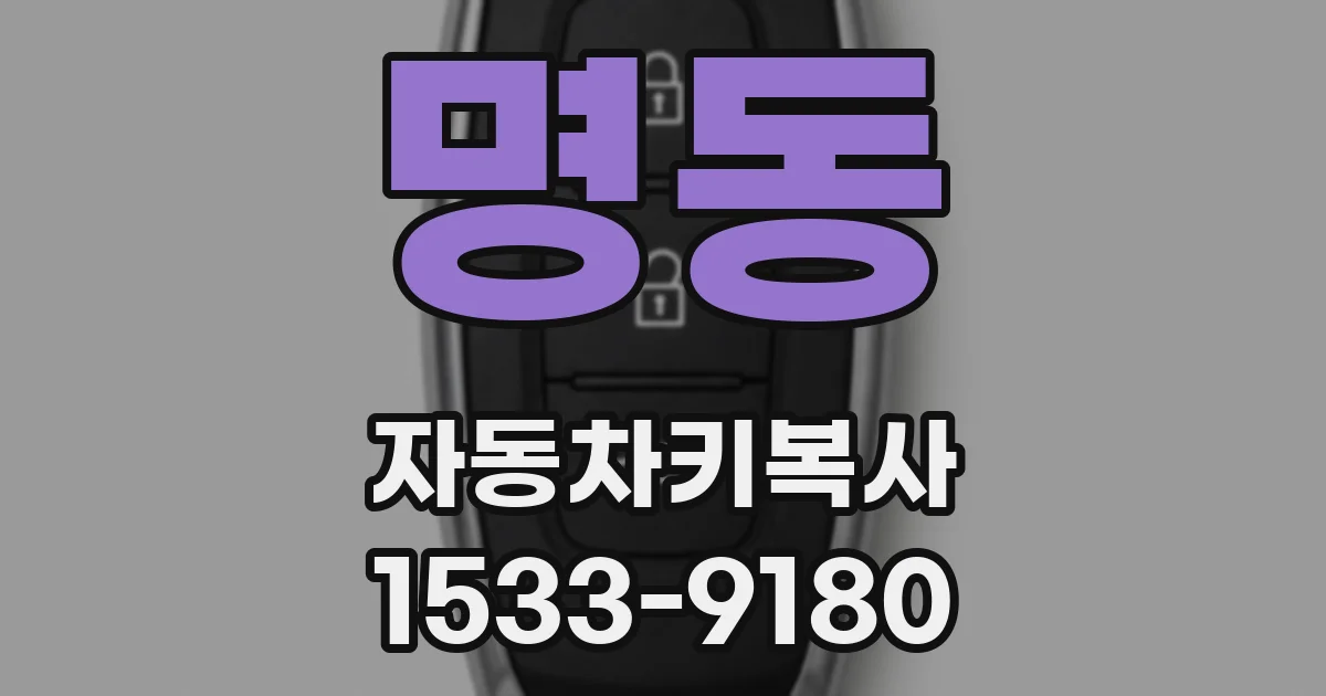 명동 자동차키복사